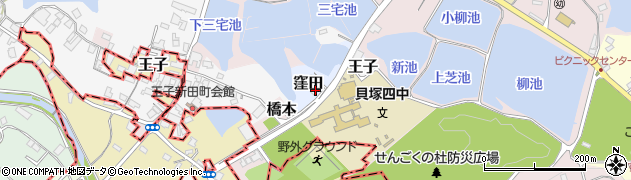 大阪府貝塚市窪田365周辺の地図