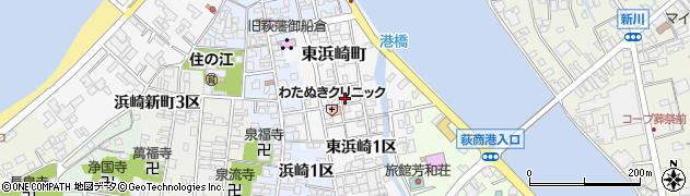山口県萩市東浜崎町106周辺の地図