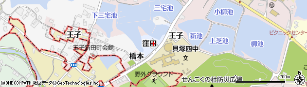 大阪府貝塚市窪田366周辺の地図