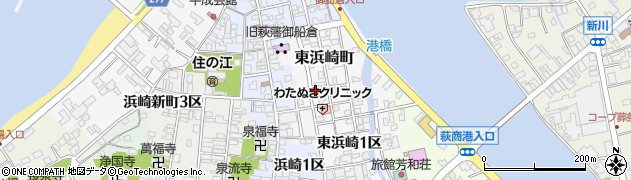 山口県萩市東浜崎町95周辺の地図