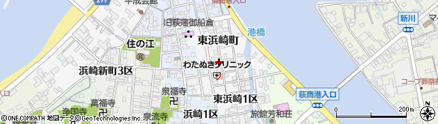 山口県萩市東浜崎町98周辺の地図
