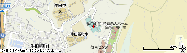 神田山荘周辺の地図