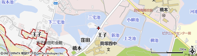 大阪府貝塚市窪田356周辺の地図