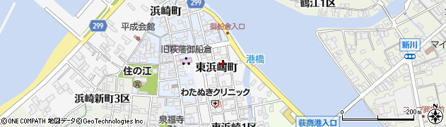 山口県萩市東浜崎町周辺の地図