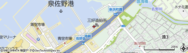 大阪府泉佐野市新浜町周辺の地図