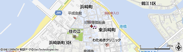 山口県萩市浜崎町浜崎２区周辺の地図