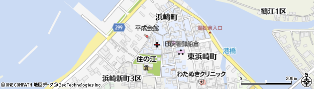 山口県萩市浜崎町（浜崎４区）周辺の地図
