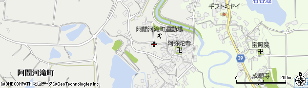 大阪府岸和田市阿間河滝町周辺の地図
