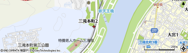 三滝太田川霊園周辺の地図