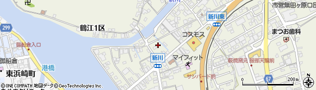 山口県萩市椿東新川西3033周辺の地図