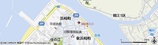 山口県萩市浜崎町（浜崎３区）周辺の地図