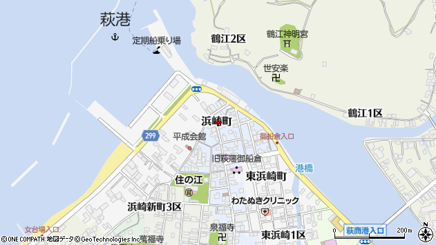 〒758-0022 山口県萩市浜崎町の地図