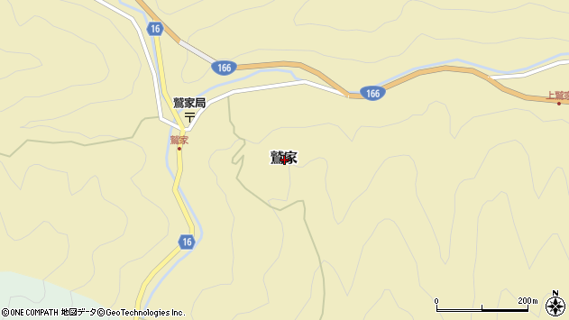 〒633-2422 奈良県吉野郡東吉野村鷲家の地図