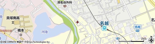 大阪府貝塚市清児1266周辺の地図