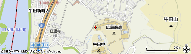 広島市立　広島商業高等学校同窓会事務局周辺の地図