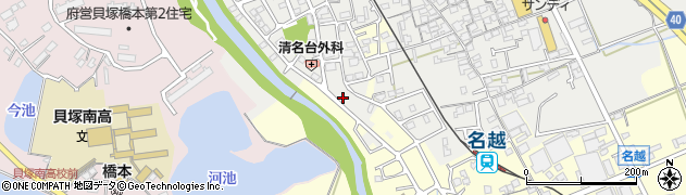大阪府貝塚市清児832周辺の地図