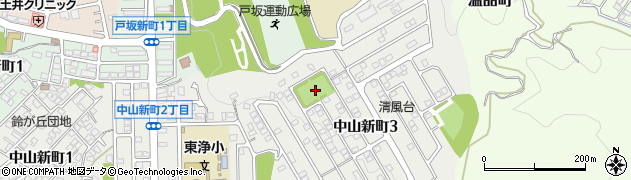 清風台第二公園周辺の地図