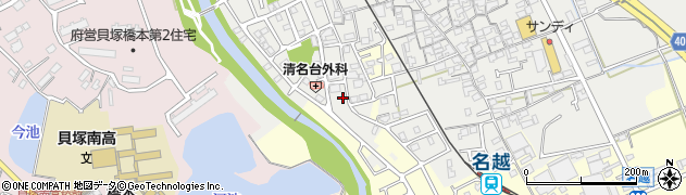 大阪府貝塚市清児833周辺の地図