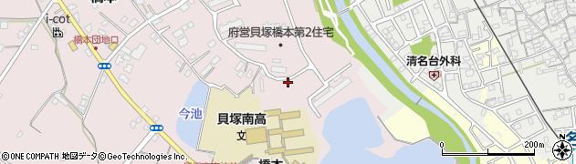 大阪府貝塚市橋本686周辺の地図