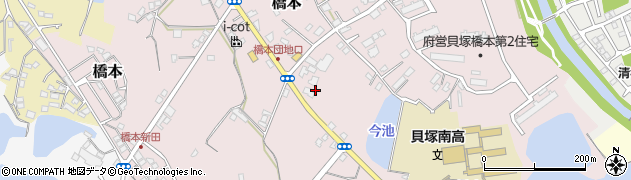 大阪府貝塚市橋本294周辺の地図