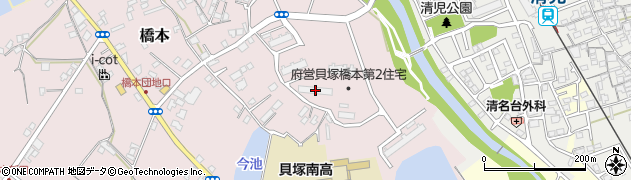大阪府貝塚市橋本684周辺の地図