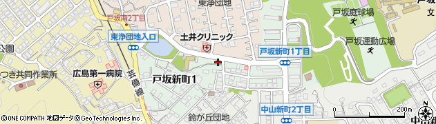 広島戸坂新町郵便局周辺の地図