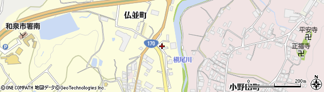 大阪府和泉市仏並町79周辺の地図