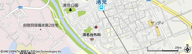 大阪府貝塚市清児856周辺の地図