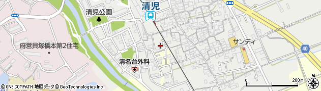 大阪府貝塚市清児893周辺の地図