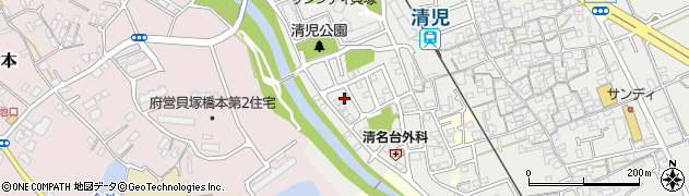 大阪府貝塚市清児732周辺の地図