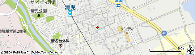 大阪府貝塚市清児1037周辺の地図