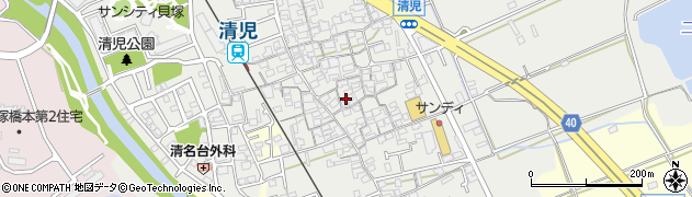 大阪府貝塚市清児1043周辺の地図