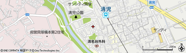 大阪府貝塚市清児753周辺の地図