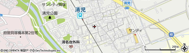 大阪府貝塚市清児995周辺の地図