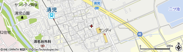 大阪府貝塚市清児1071周辺の地図