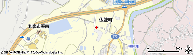 大阪府和泉市仏並町284周辺の地図