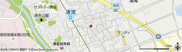 大阪府貝塚市清児1034周辺の地図