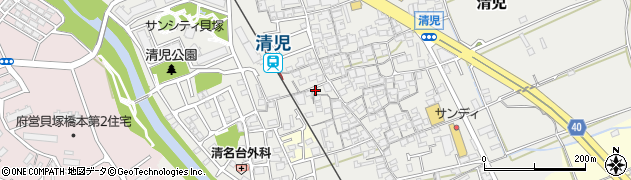 大阪府貝塚市清児998周辺の地図