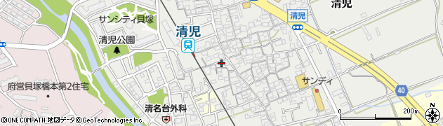 大阪府貝塚市清児996周辺の地図