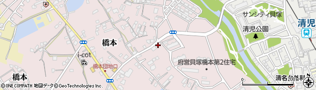 大阪府貝塚市橋本243周辺の地図