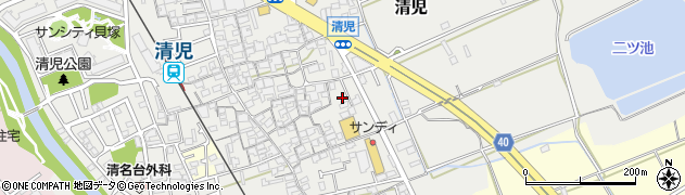大阪府貝塚市清児509周辺の地図