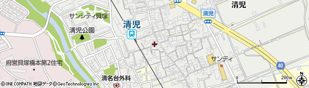 大阪府貝塚市清児1002周辺の地図