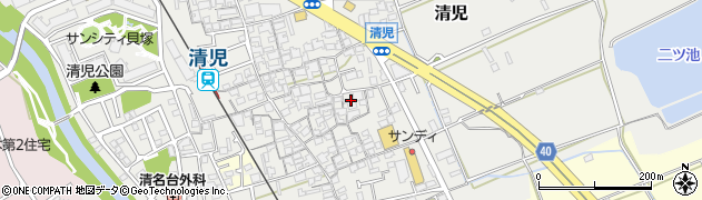 大阪府貝塚市清児1061周辺の地図
