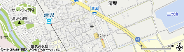大阪府貝塚市清児507周辺の地図