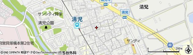 大阪府貝塚市清児1029周辺の地図