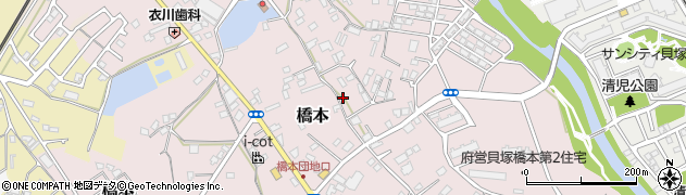 大阪府貝塚市橋本周辺の地図