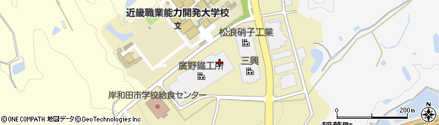 大阪府岸和田市岸の丘町周辺の地図