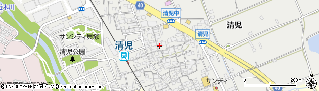 大阪府貝塚市清児1009周辺の地図