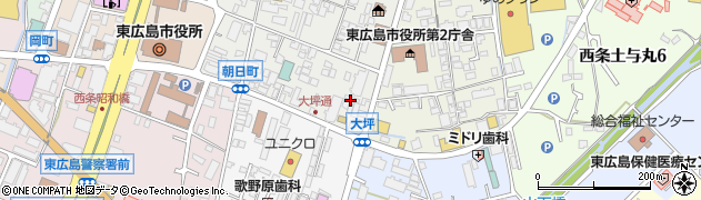 広島県東広島市西条朝日町10周辺の地図