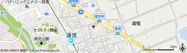 大阪府貝塚市清児609周辺の地図
